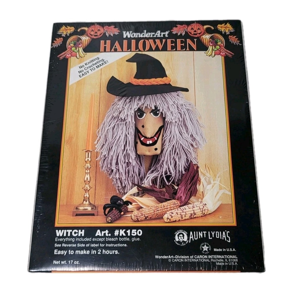 NEW Wonder Art Vintage 90s Halloween WITCH KIT Aunt Lydias ART #K150 Made In USA